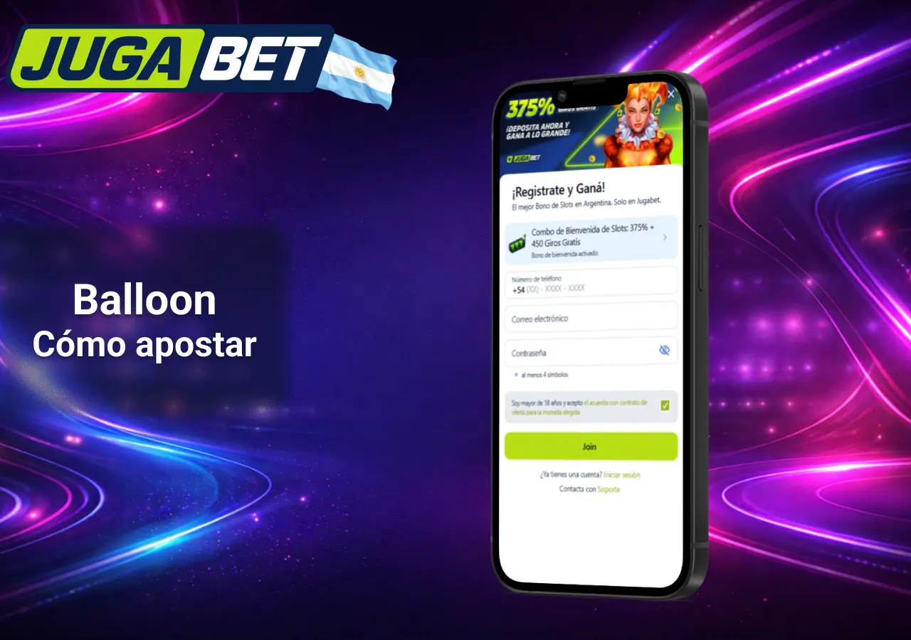 cómo apostar en Balloon paso a paso en la app y casino online